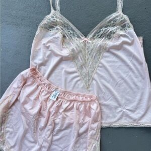 Dior Pink Lace Pajama Set